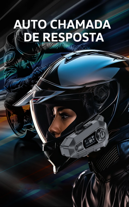 Headset Inteligente P/Capacete Impermeável Sem Fio - Exclusivo