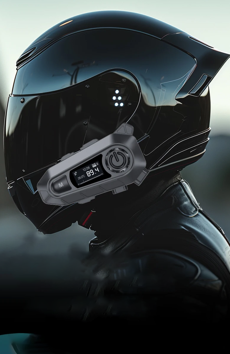 Headset Inteligente P/Capacete Impermeável Sem Fio - Exclusivo